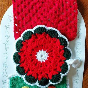 Set of 3 Handmade Christmas Pot Holders
